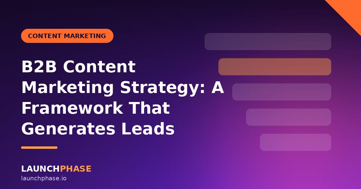 B2B Content Marketing Strategy: A Framework That Generates Leads